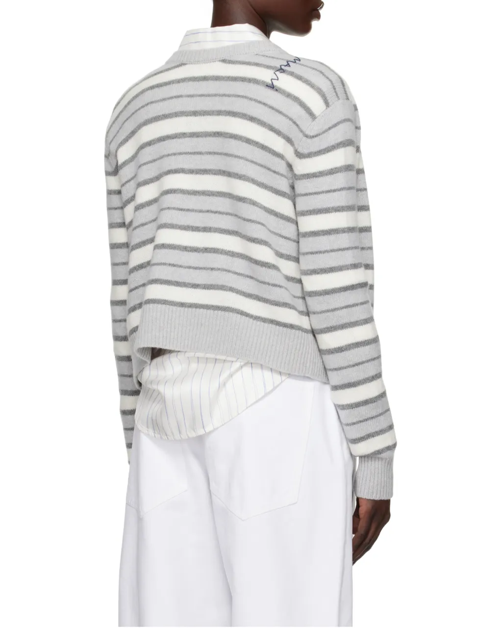 Striped Open Back Sweater
