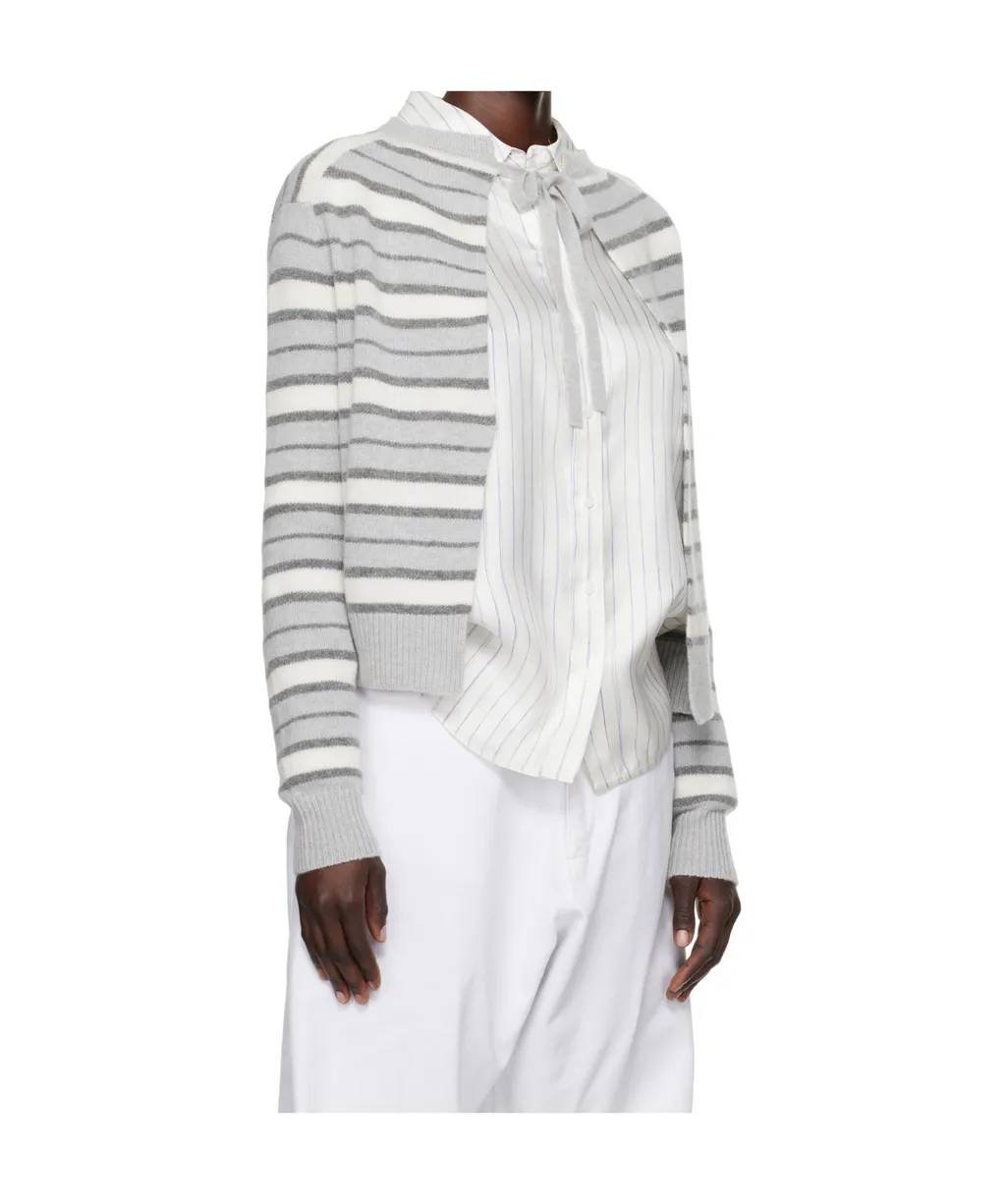 Striped Open Back Sweater