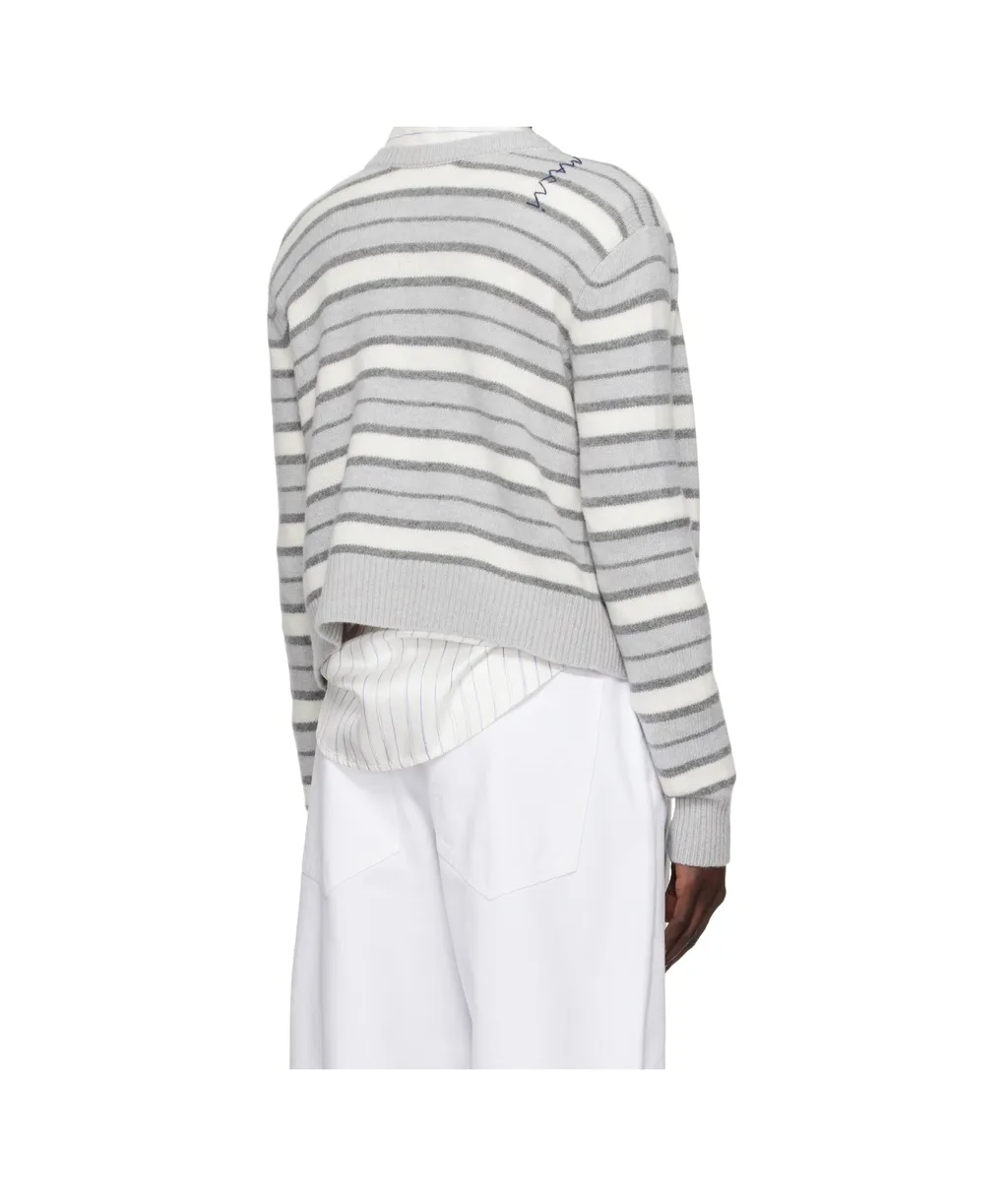 Striped Open Back Sweater