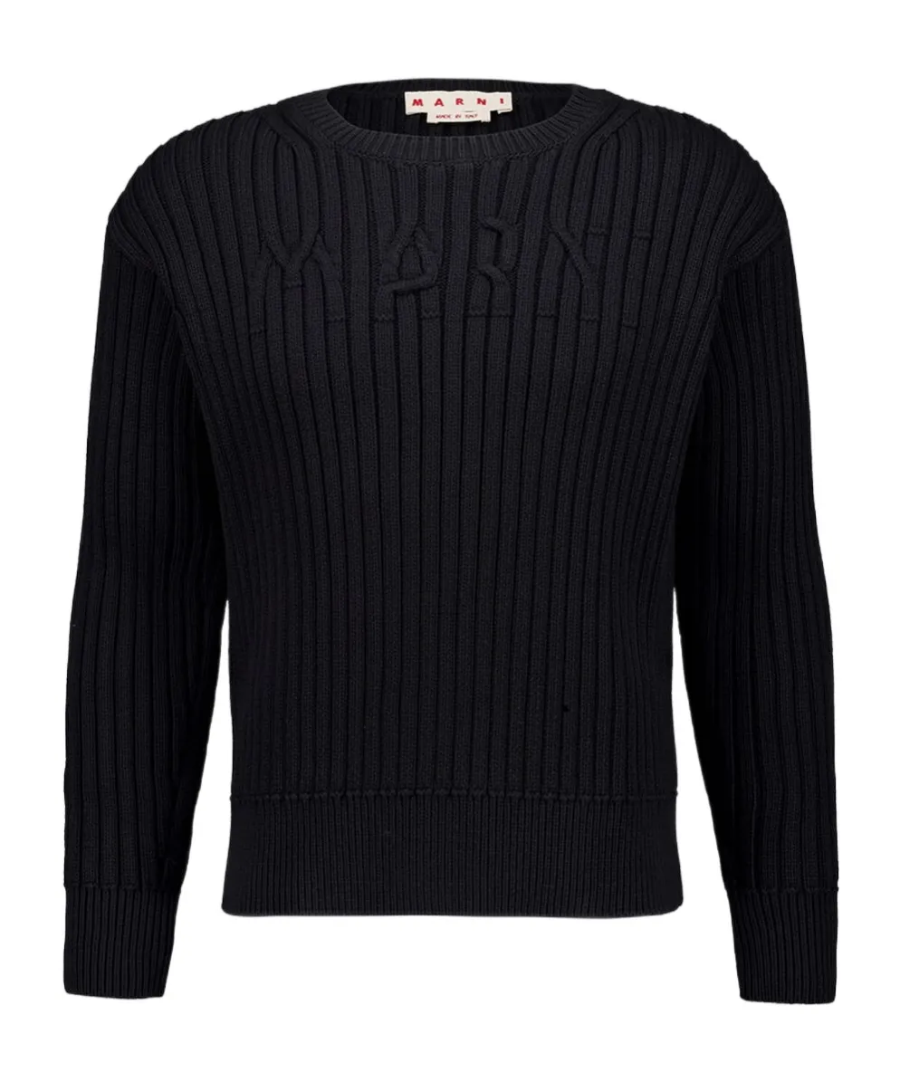Cable Logo Crewneck Sweater