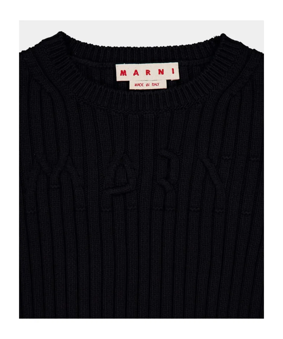 Cable Logo Crewneck Sweater