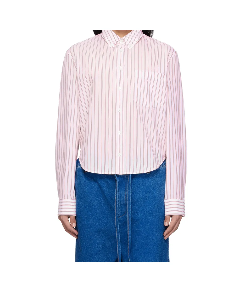 Poplin Stripe Long Sleeve Shirt
