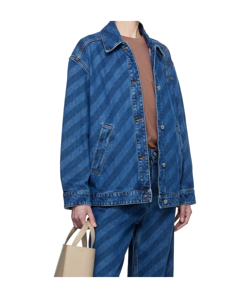 Striped Denim Jacket