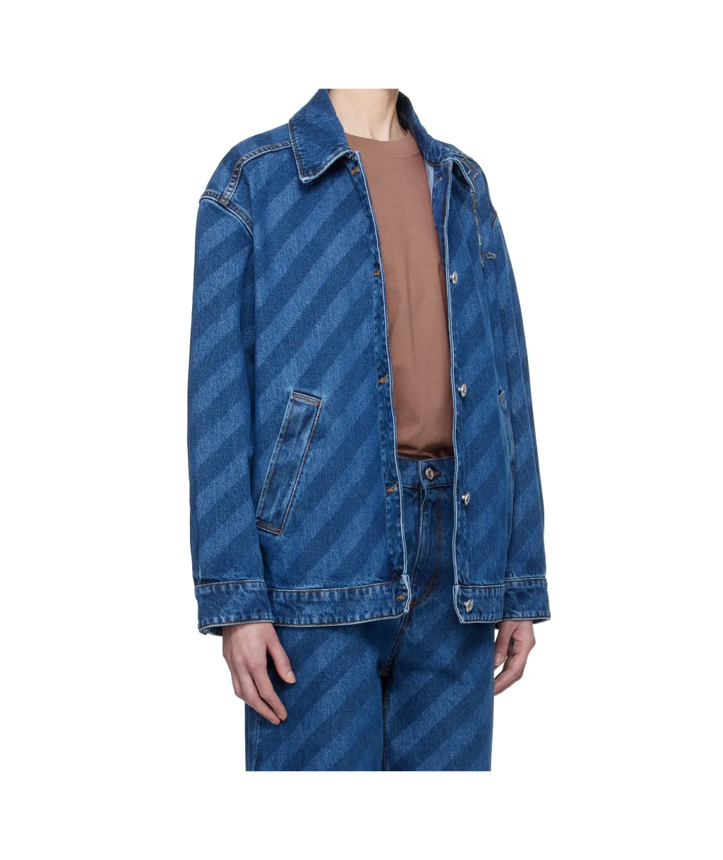 Striped Denim Jacket