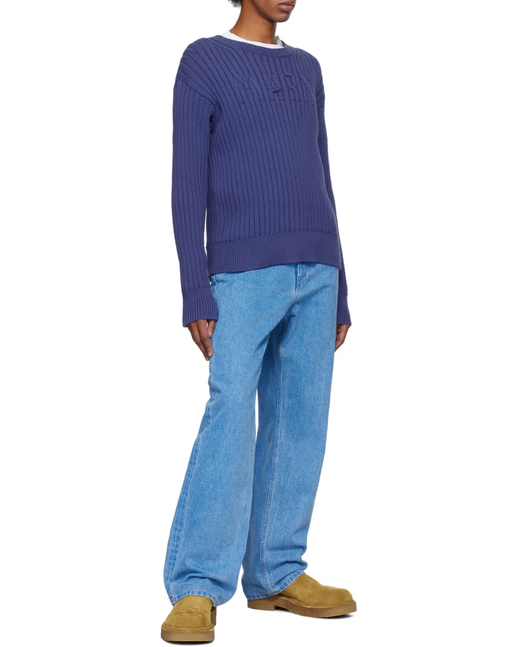 Logo Rib Crew Knit