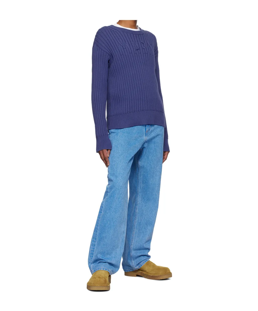 Logo Rib Crew Knit