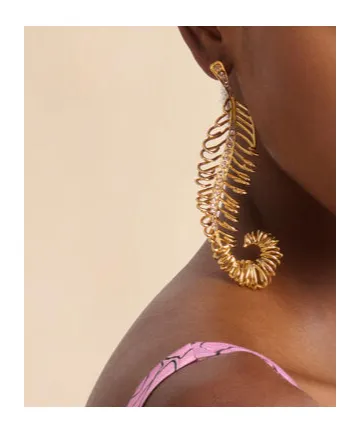 Curved Feather Earrings