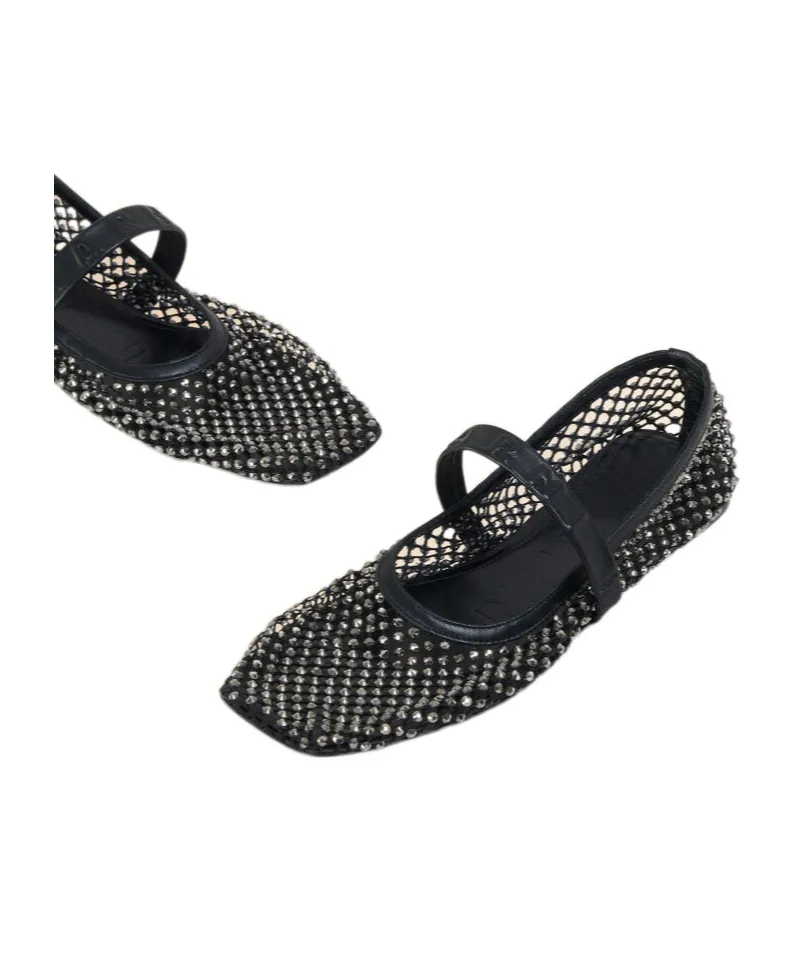 Embellished Mary Jane Ballet Flats