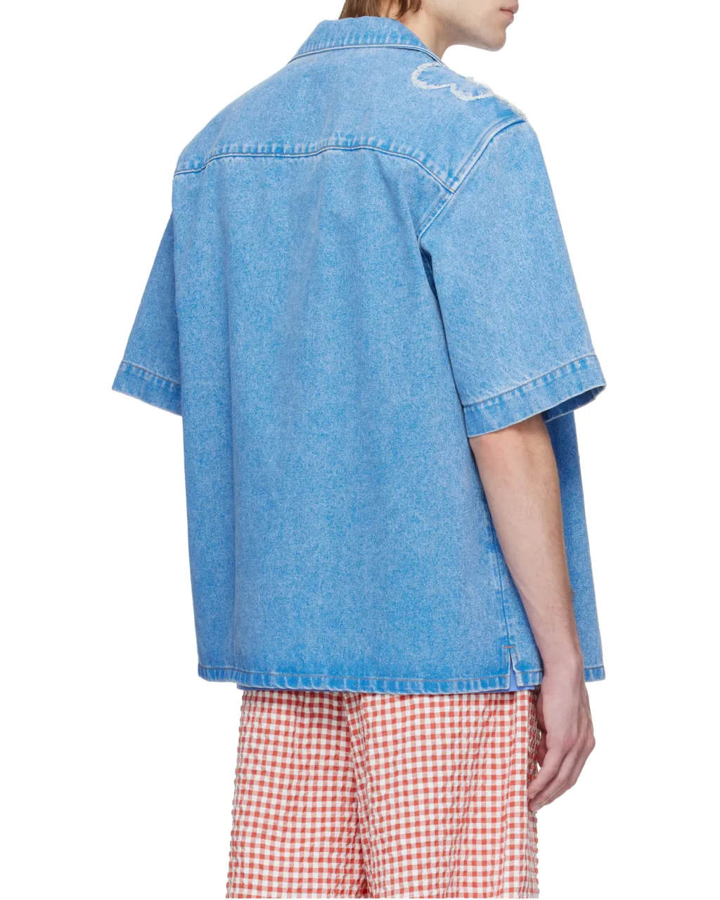 Floral Detailed Short-Sleeved Buttoned Shirt
