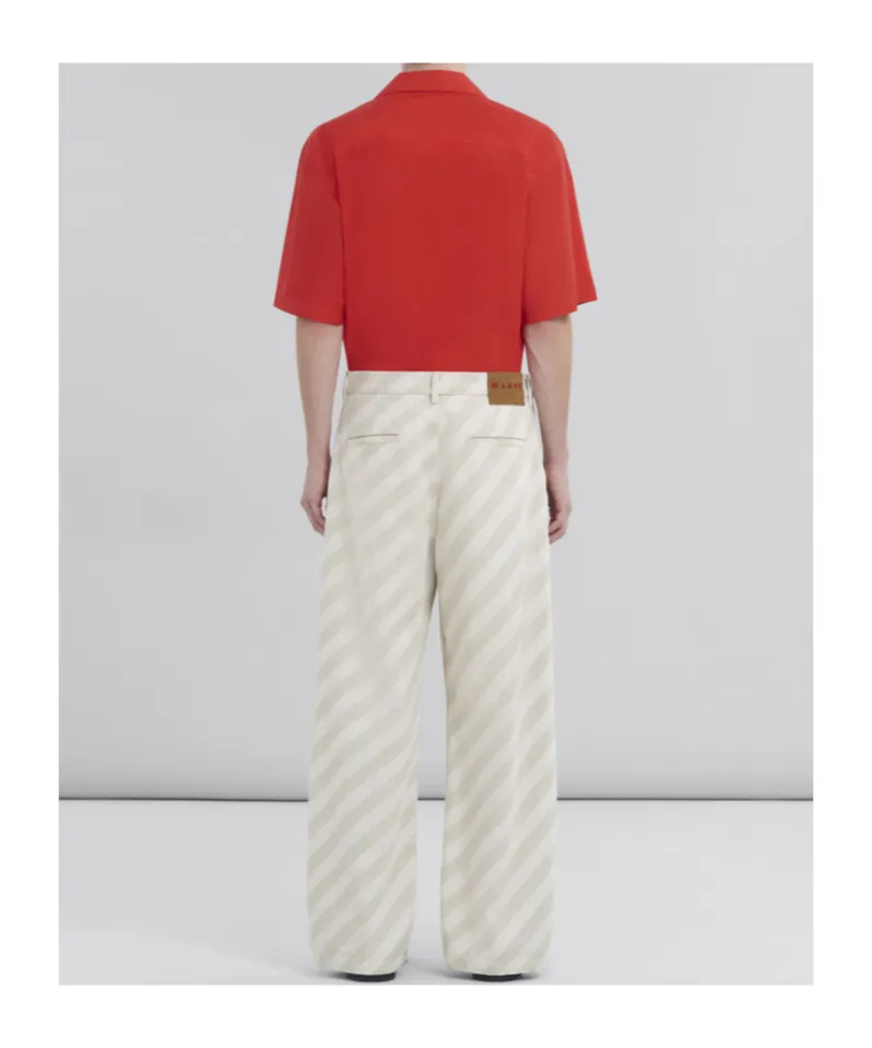 Striped Wide-Leg Jeans