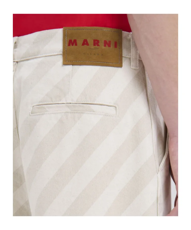 Striped Wide-Leg Jeans