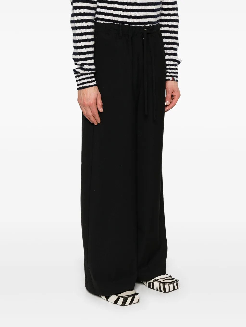 Straight-Leg Drawstring Trousers