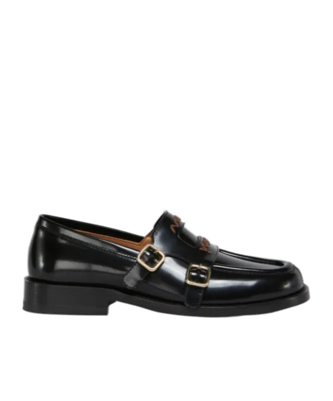 Decorative Buckle Detailed Loafers