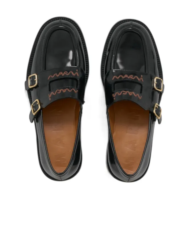 Decorative Buckle Detailed Loafers