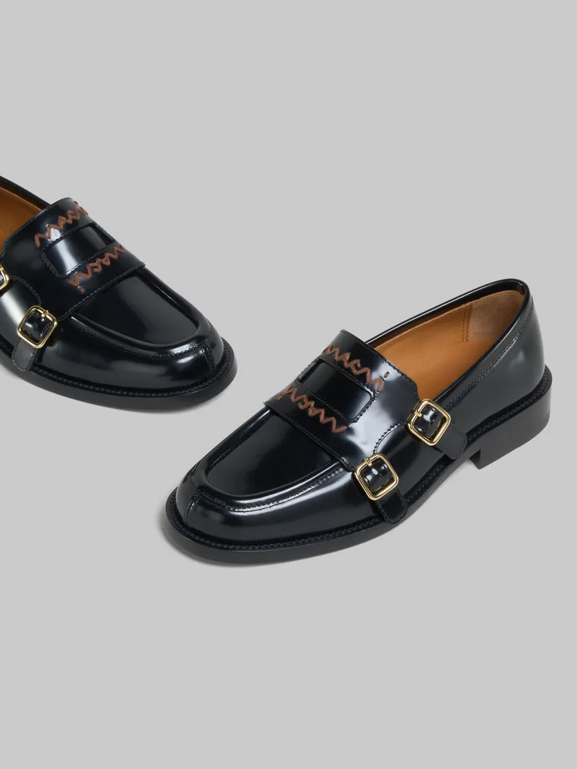 Decorative Buckle Detailed Loafers