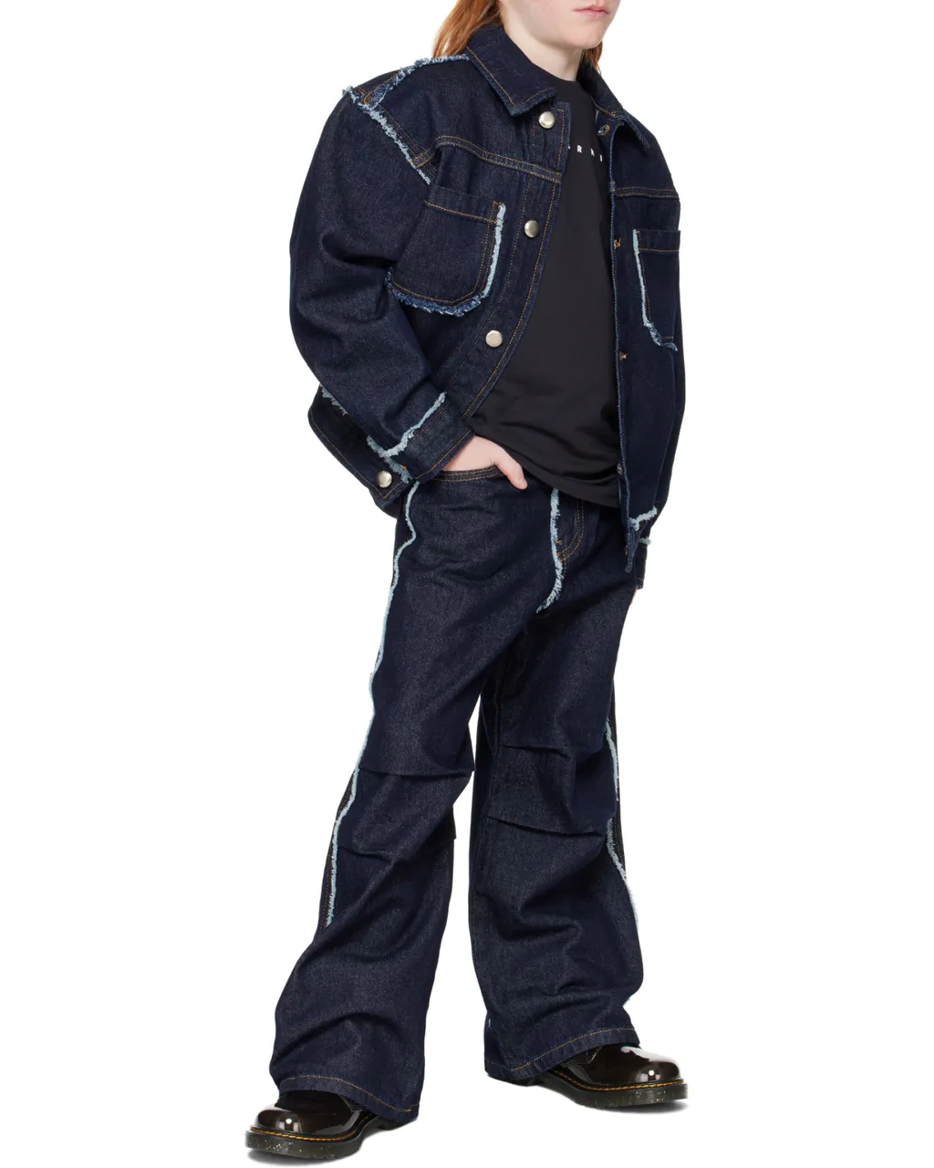 Raw-Cut Denim Jacket