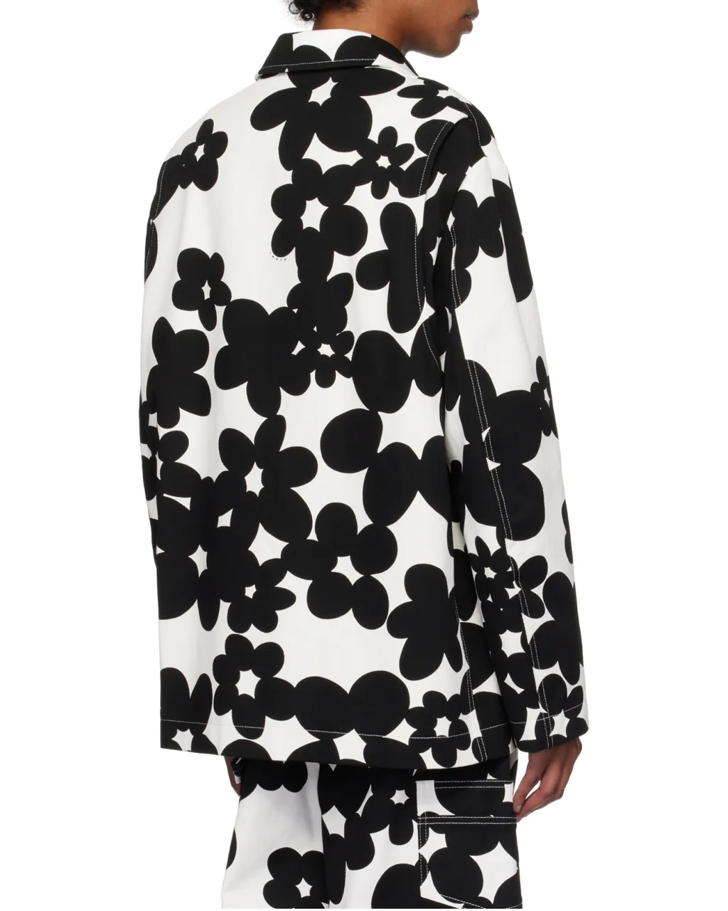 Floral-Printed Buttoned Jacket