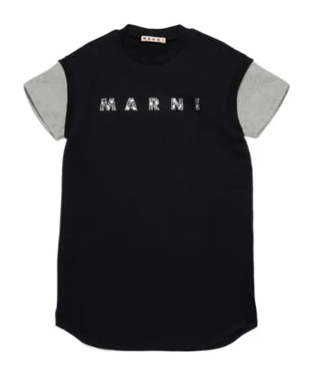Rhinestone-Logo T-Shirt Dress