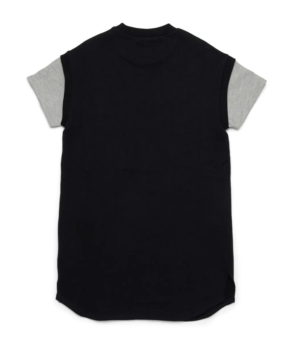 Rhinestone-Logo T-Shirt Dress