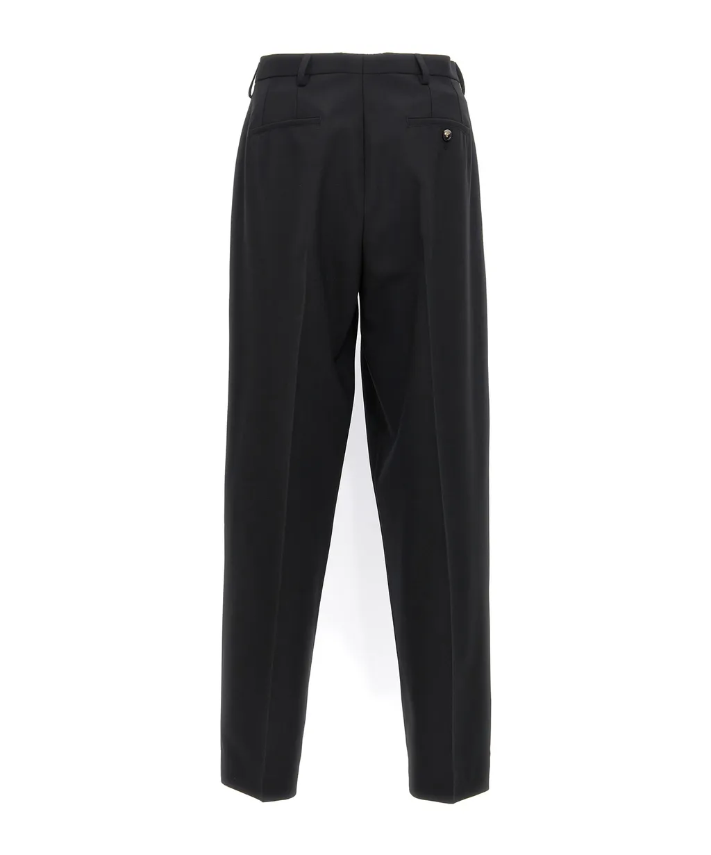 Pleat Detailed Straight-Leg Trousers
