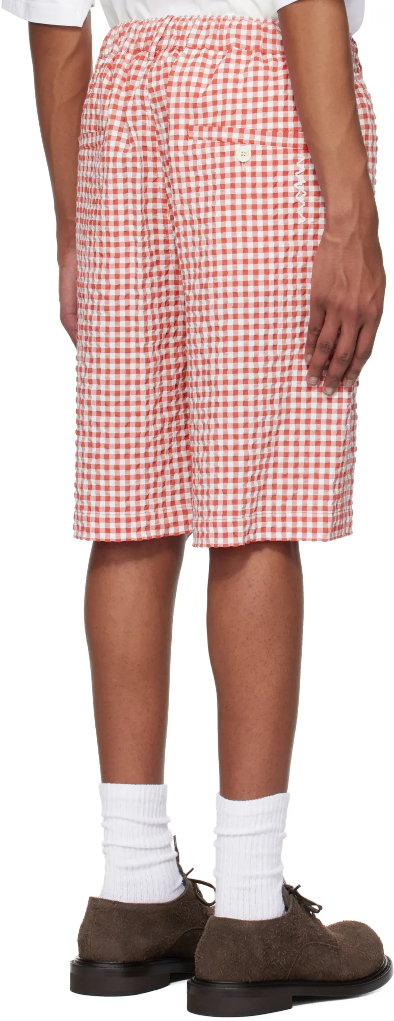 Checked Drawstring Shorts