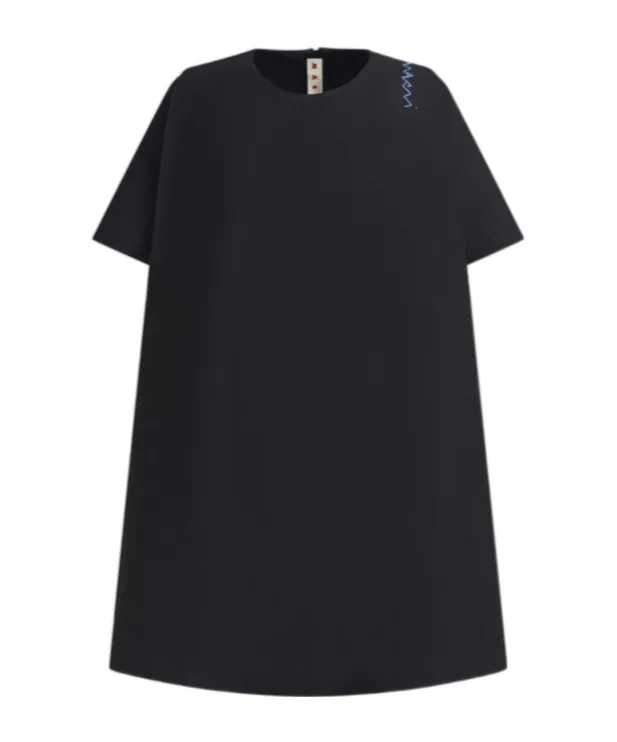 Logo Symbol Short Flared Dress