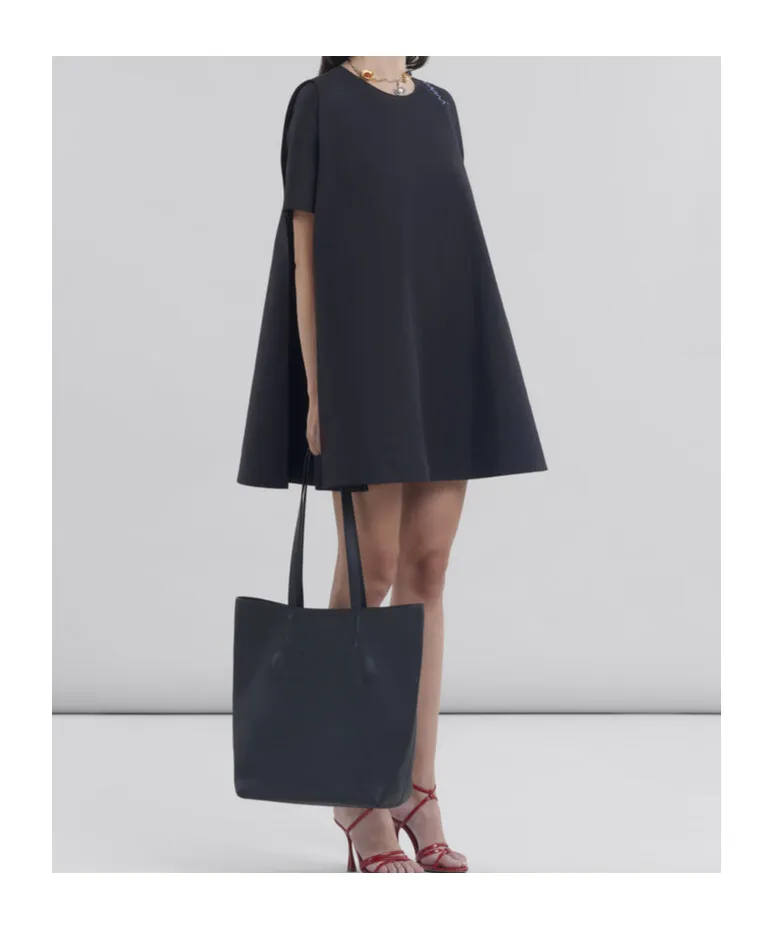 Logo Symbol Short Flared Dress