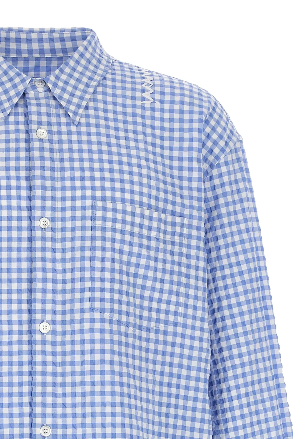 Vichy Printed Long-Sleeved Shirt