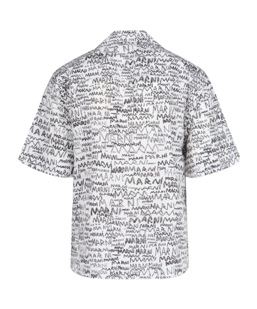 All-Over Logo Printed Short-Sleeved Shirt