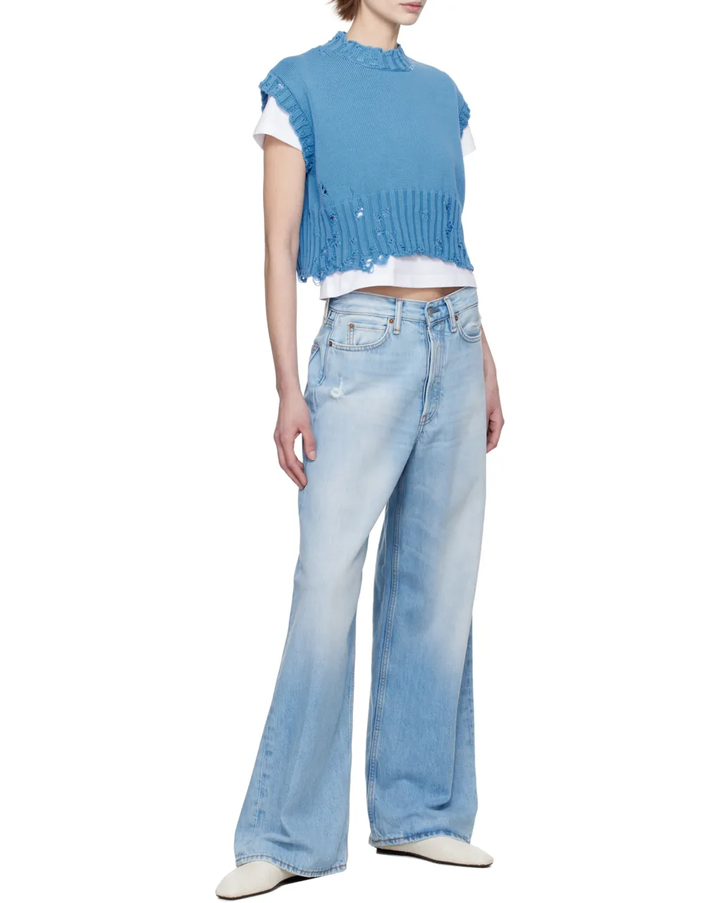 Distressed Knitted Top