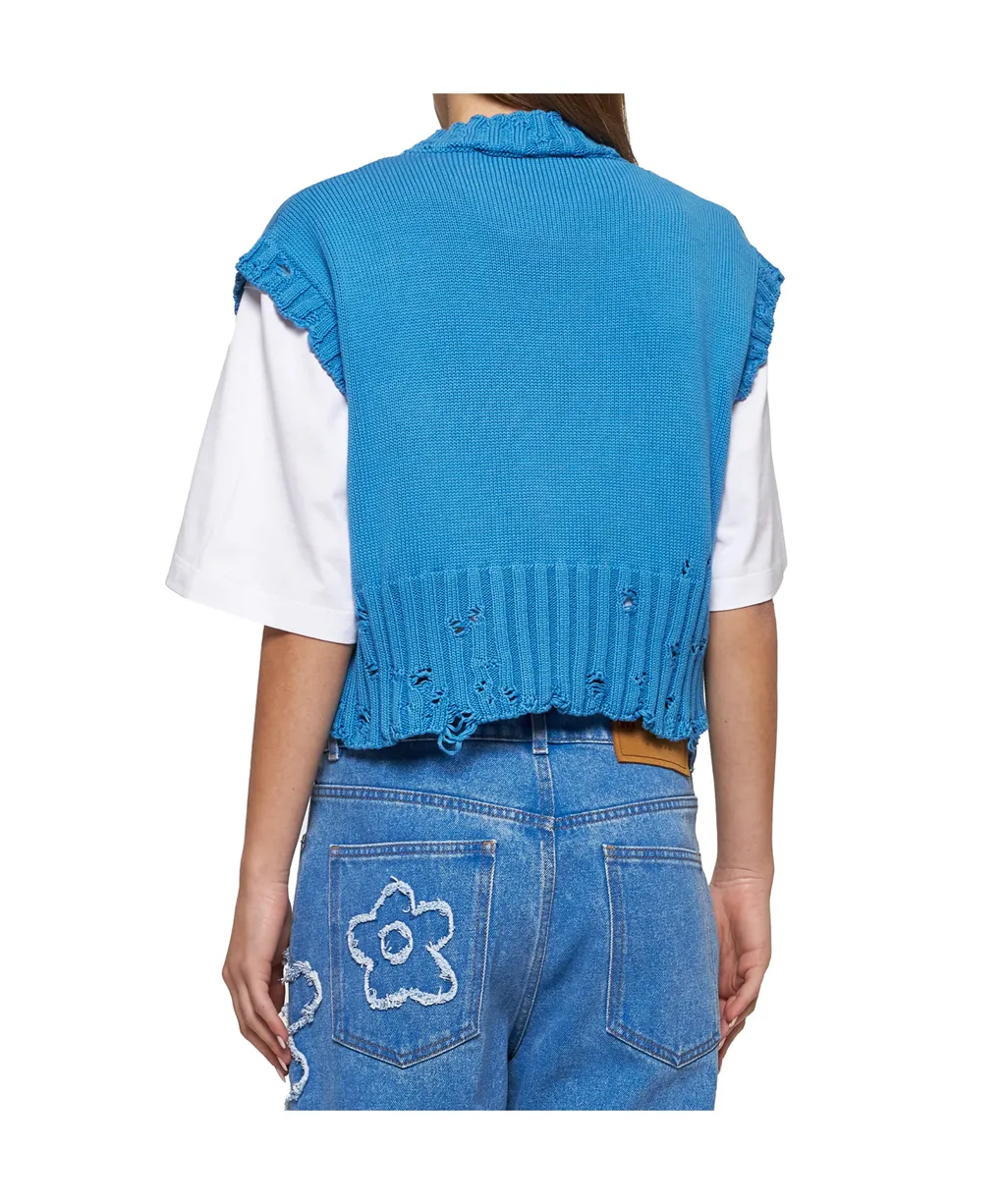 Distressed Knitted Top