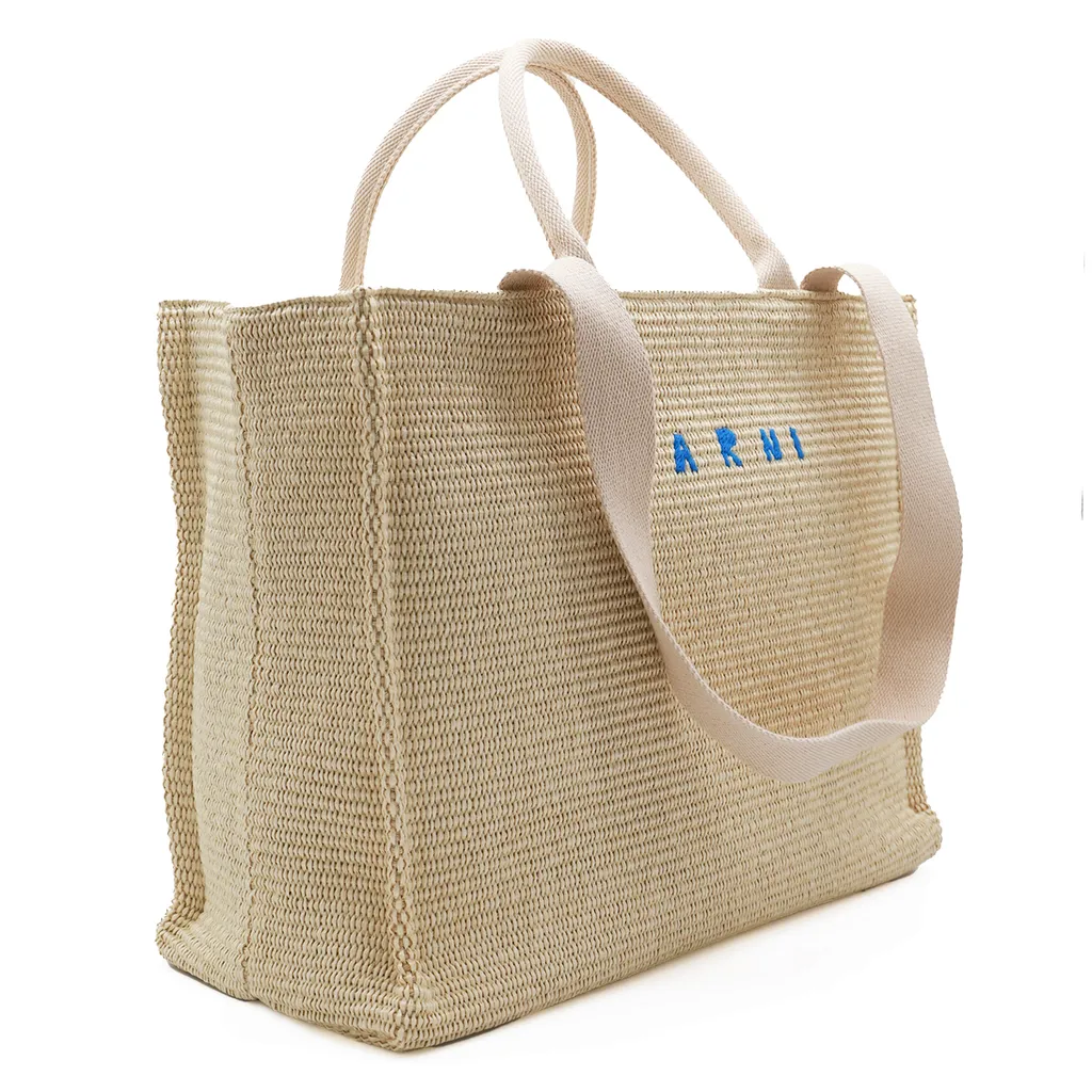 Logo Embroidered Top Handle Bag
