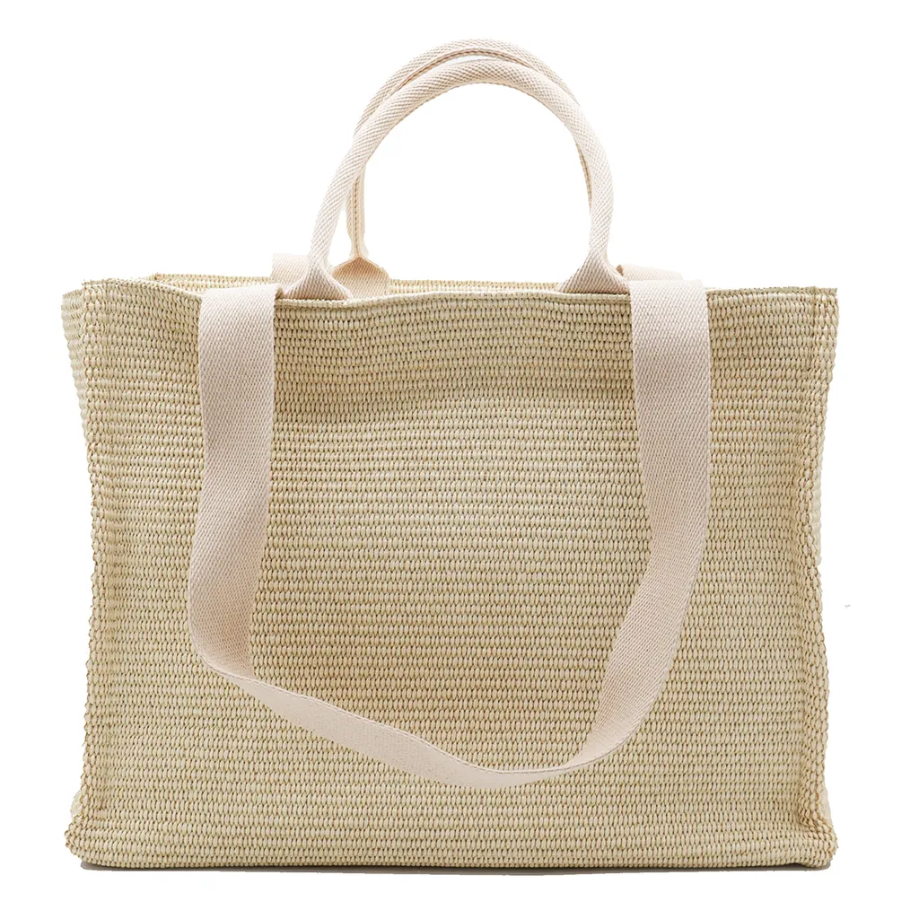 Logo Embroidered Top Handle Bag