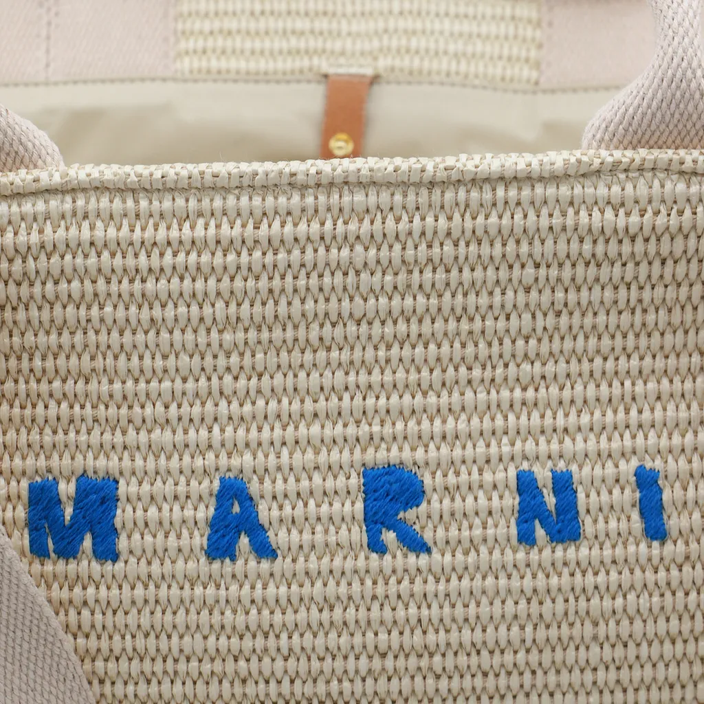 Logo Embroidered Top Handle Bag