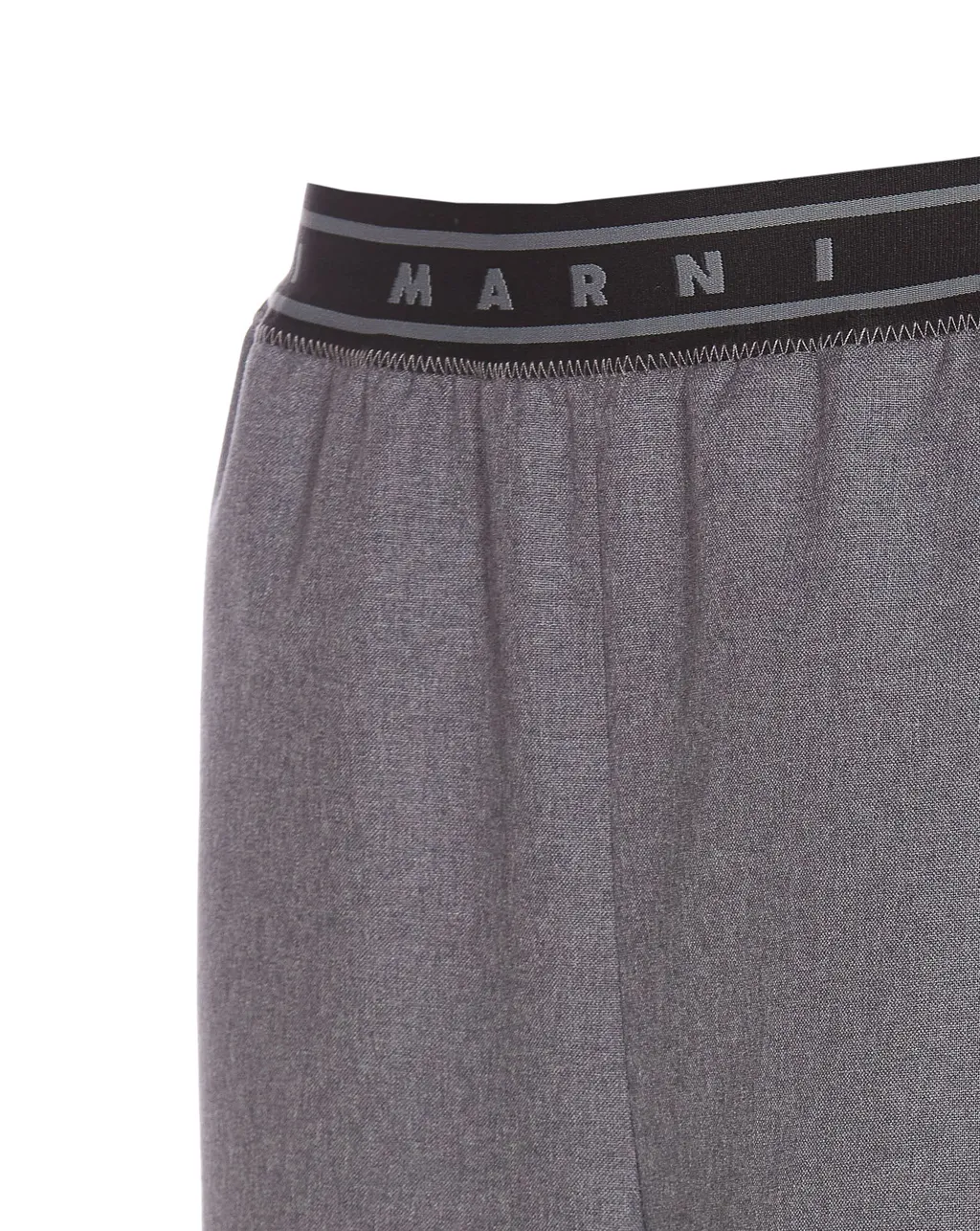 Logo-Band Wide-Leg Trousers