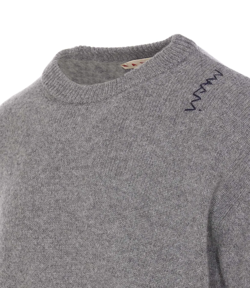 Logo-Embroidered Crewneck Jumper