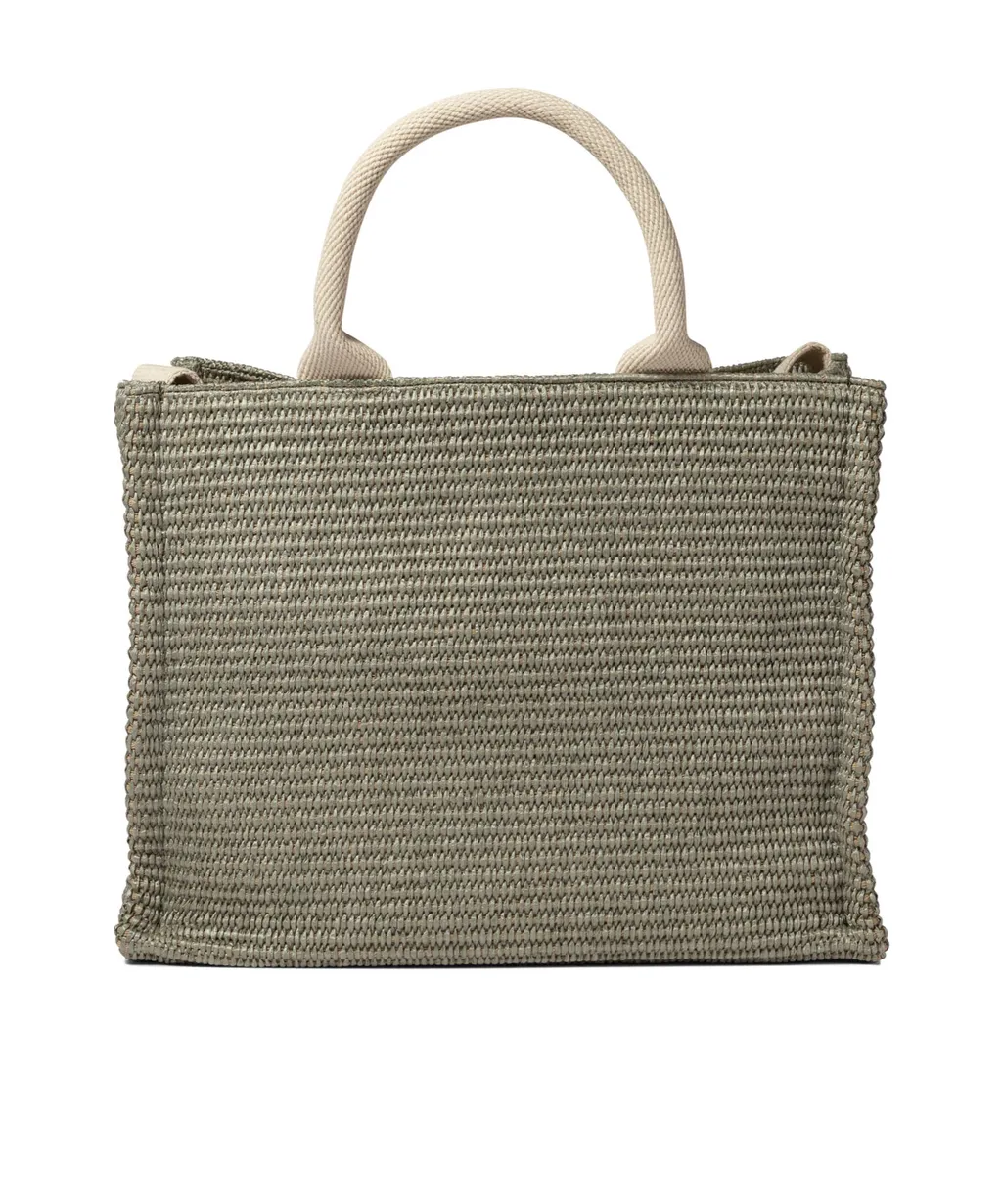 Woven Logo Embroidered Small Tote Bag