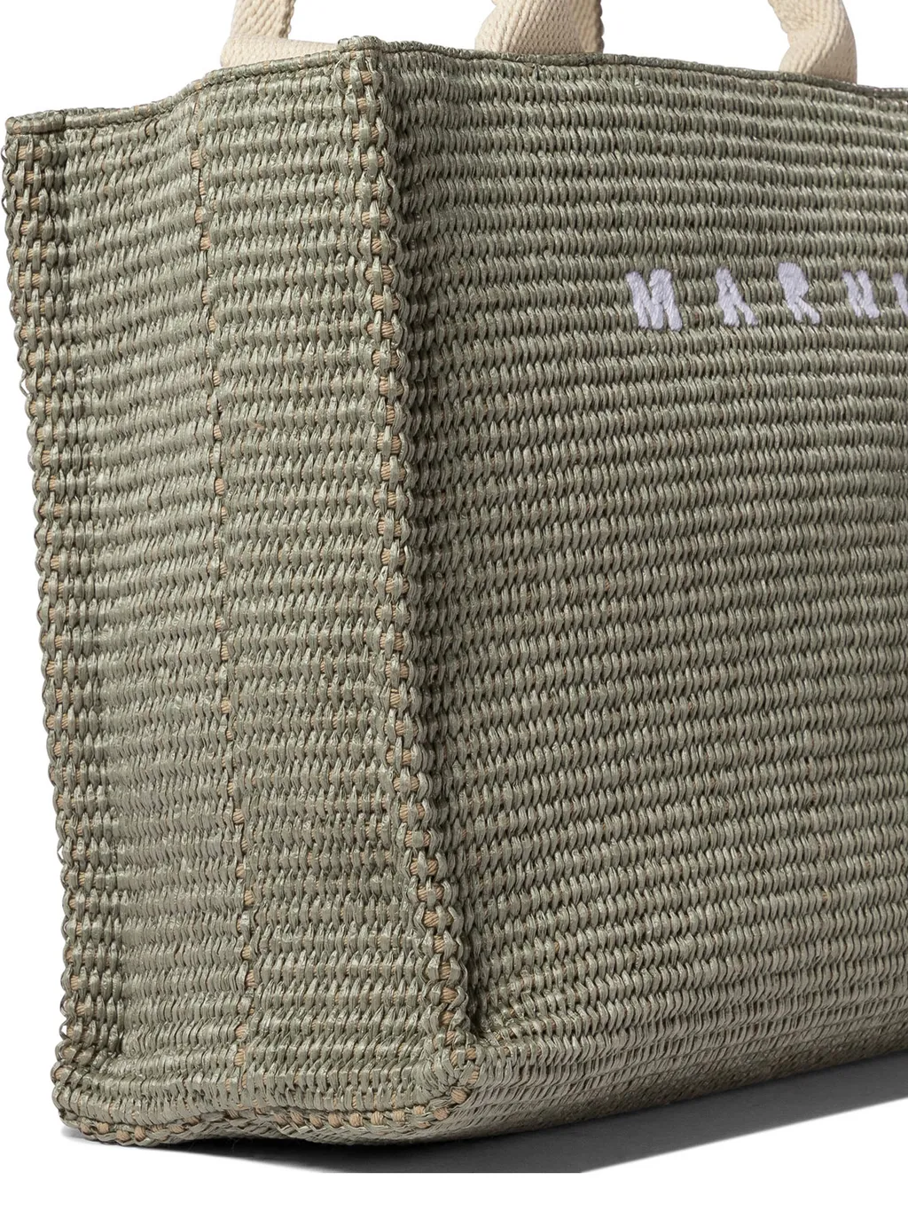 Woven Logo Embroidered Small Tote Bag