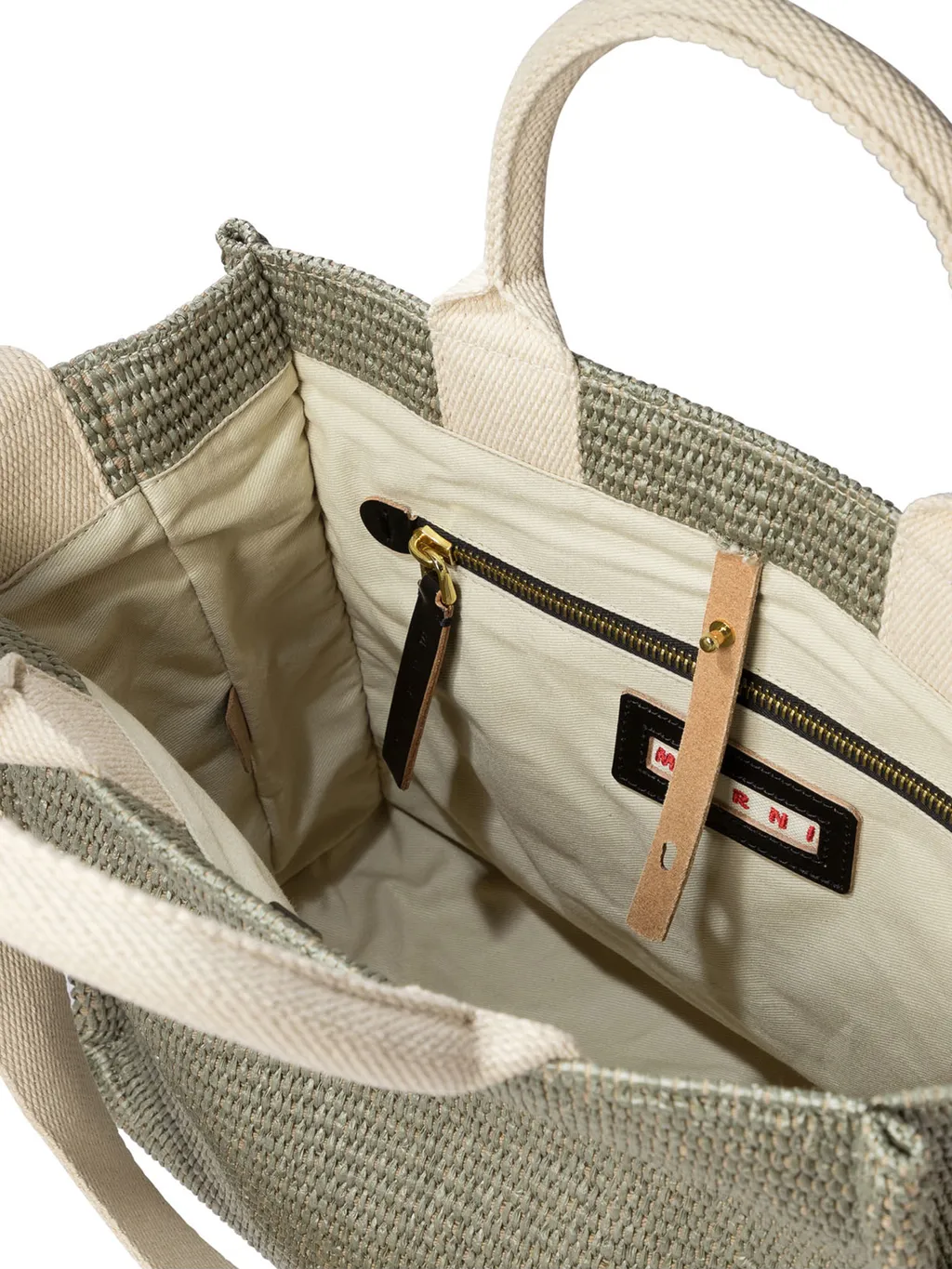 Woven Logo Embroidered Small Tote Bag