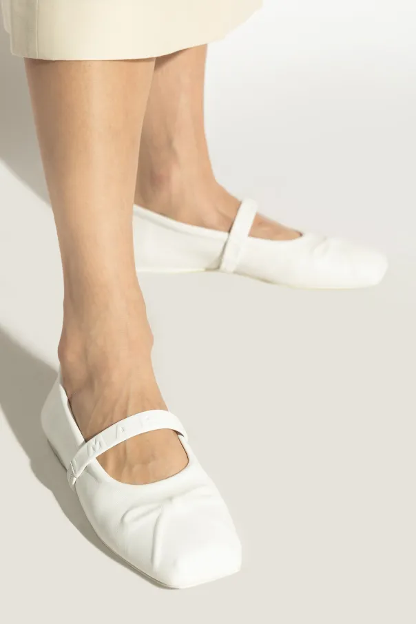 Logo Embossed Ballet Flats