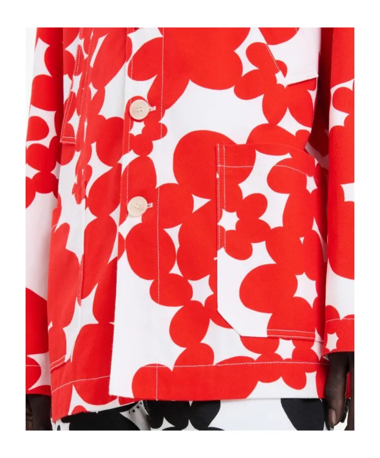 Floral-Print Cotton Jacket