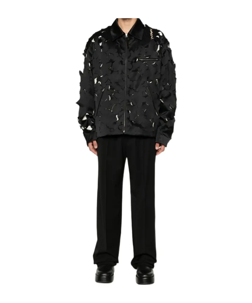 Cut-Out Bomber Jacket
