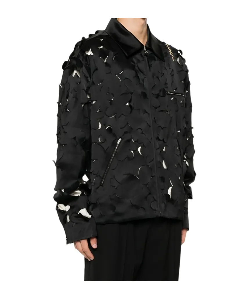 Cut-Out Bomber Jacket
