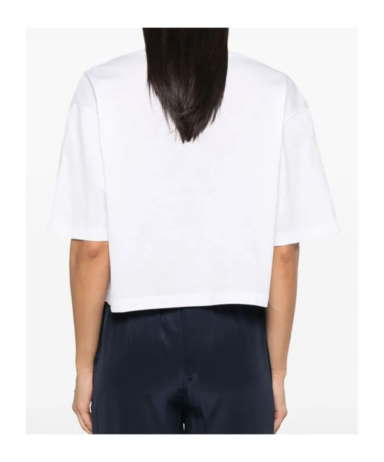 Logo Printed Cropped T-Shirt