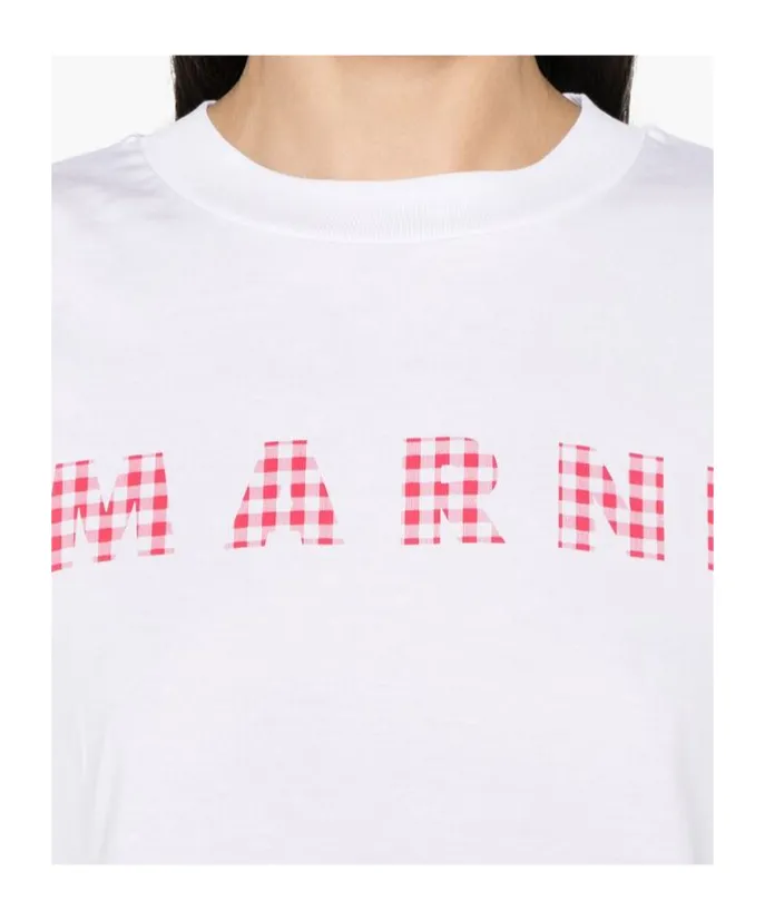Logo Printed Cropped T-Shirt