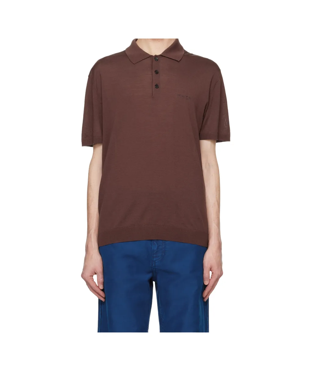Button Detailed Short-Sleeved Polo Shirt