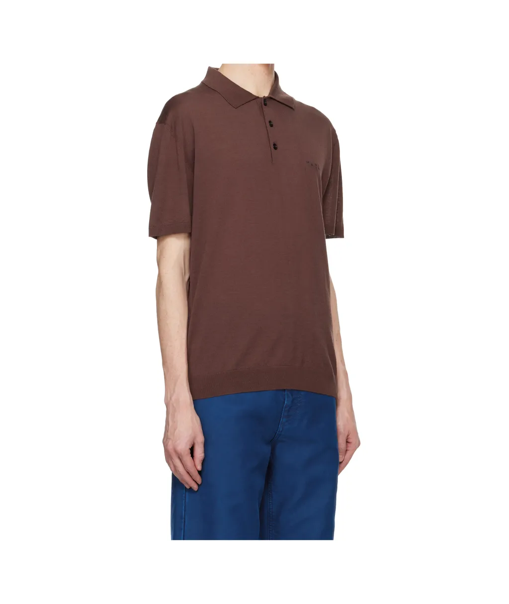Button Detailed Short-Sleeved Polo Shirt