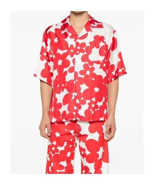 Short Sleeved Shirt With Dilles Print