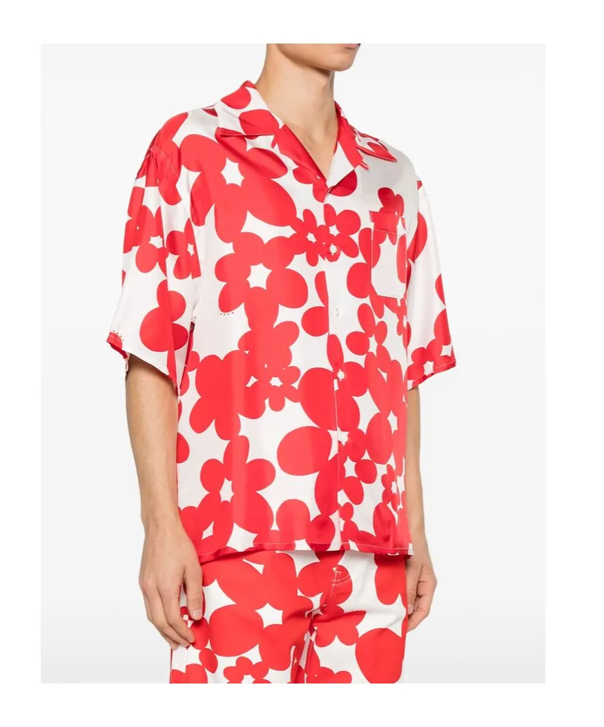 Short Sleeved Shirt With Dilles Print