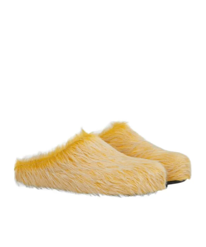 Long Hair Calfskin Fussbett Sabot